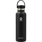 Hydro Flask Standard Mouth Bottle with Flex Cap, 21 oz Full Color - Black - Back