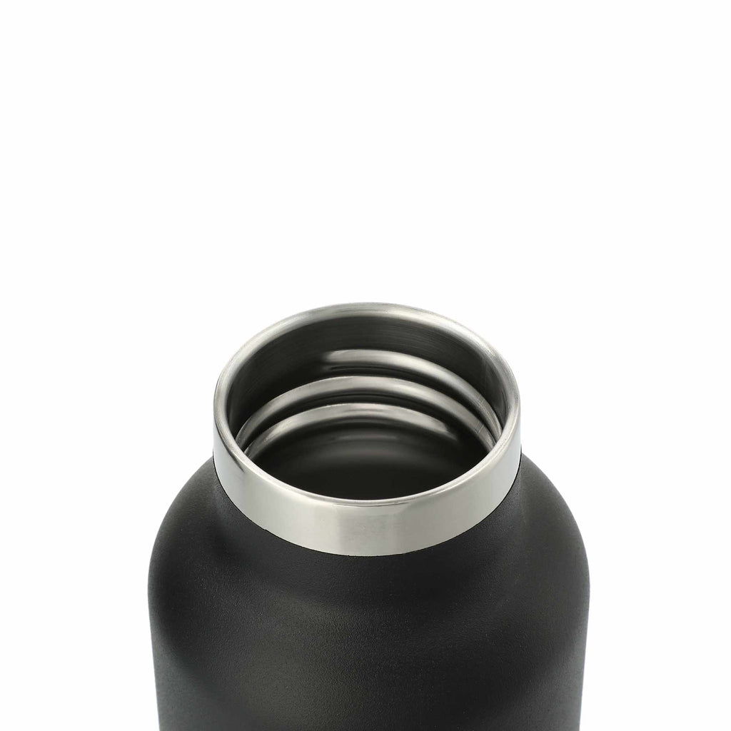 Hydro Flask Standard Mouth Bottle with Flex Cap, 21 oz Laser Engraving - Black - Right Angle 2