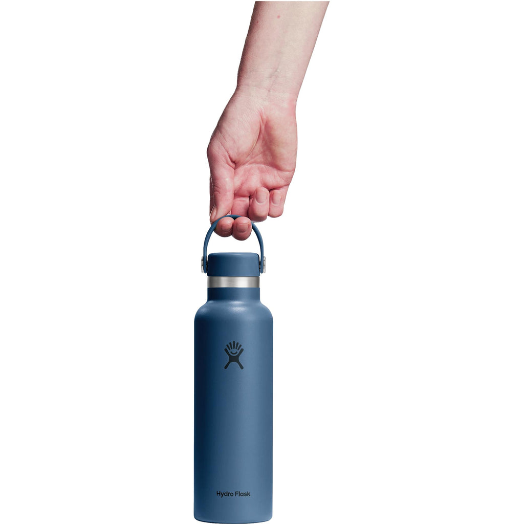 Hydro Flask Standard Mouth Bottle with Flex Cap, 21 oz Laser Engraving - Harbor Blue - Photo 4