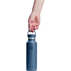 Hydro Flask Standard Mouth Bottle with Flex Cap, 21 oz Laser Engraving - Harbor Blue - Photo 4