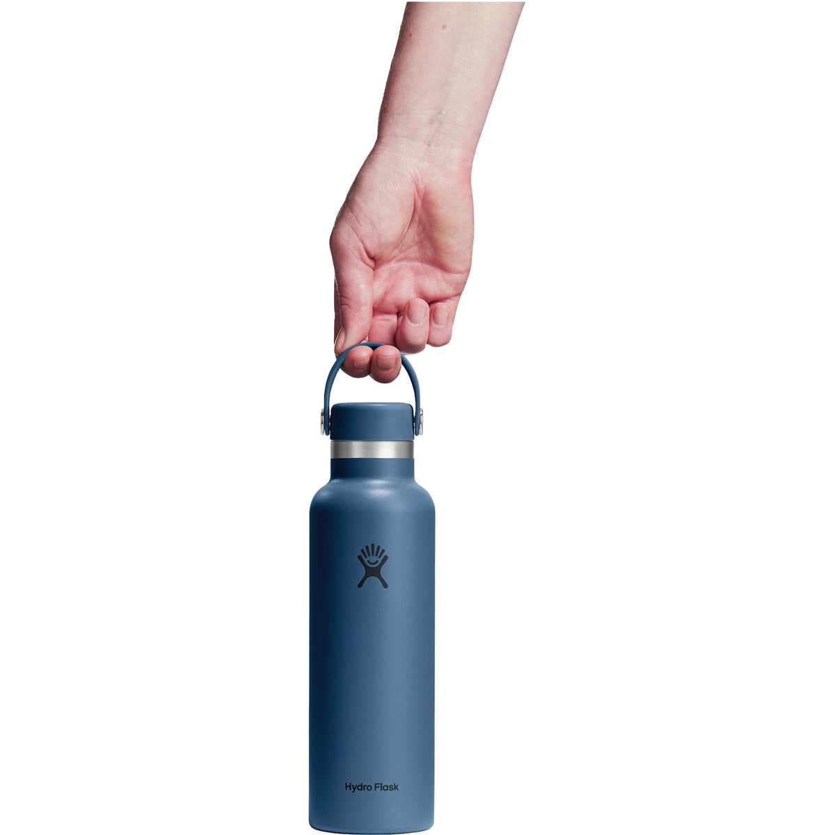 Hydro Flask Standard Mouth Bottle with Flex Cap, 21 oz Laser Engraving - Harbor Blue - Photo 4