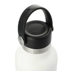 Hydro Flask Standard Mouth Bottle with Flex Cap, 21 oz Laser Engraving - White - Right Angle