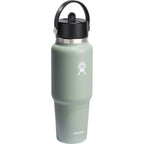 Hydro Flask Travel Bottle with Flex Straw Cap, 32 oz Full Color - Agave - Right Angle