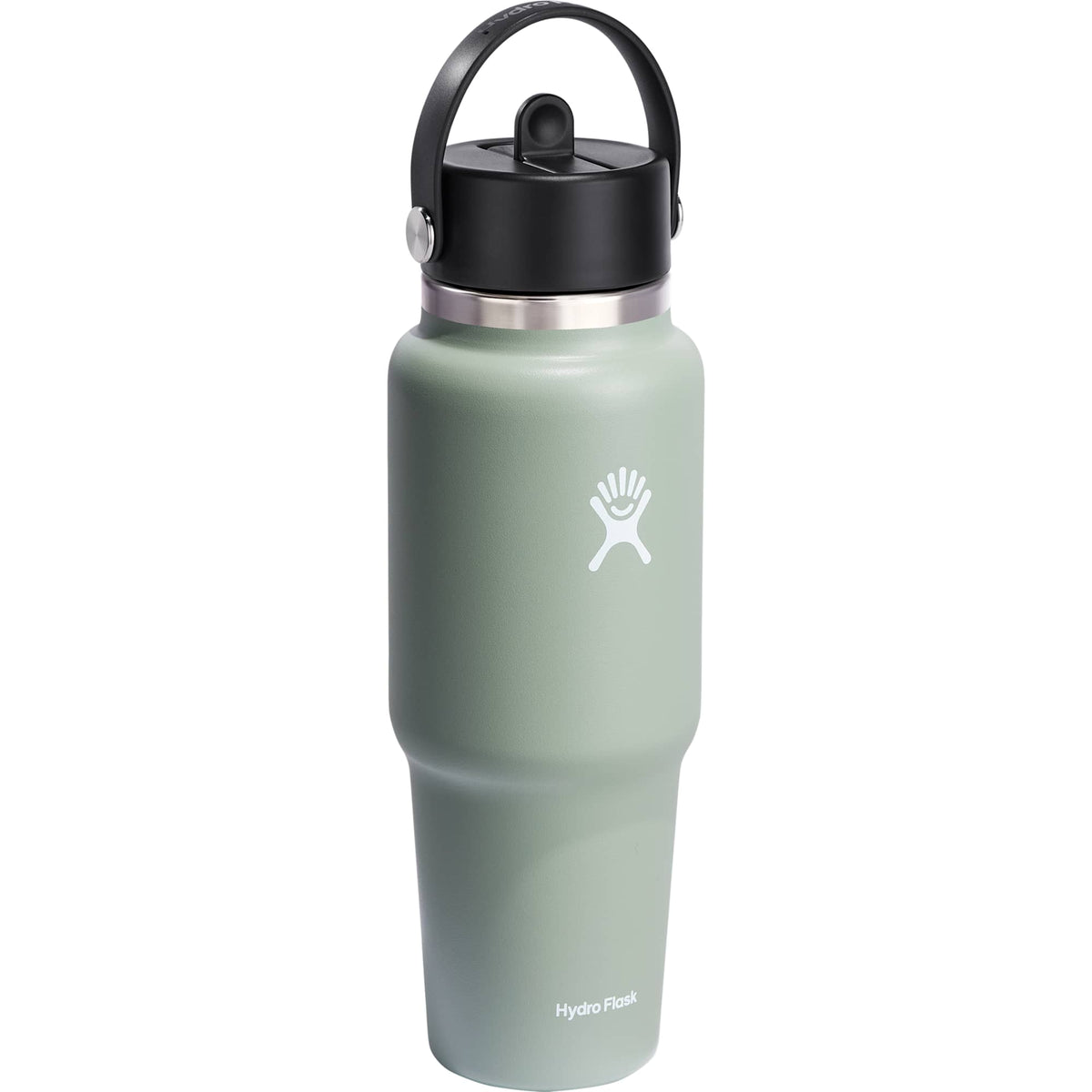 Hydro Flask Travel Bottle with Flex Straw Cap, 32 oz Full Color - Agave - Right Angle