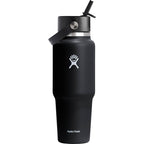 Hydro Flask Travel Bottle with Flex Straw Cap, 32 oz Full Color - Black - Back