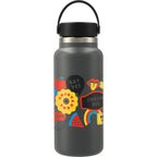 Hydro Flask Wide Mouth Bottle with Flex Cap, 32 oz Full Color - Stone - Front 2