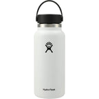 Hydro Flask Wide Mouth Bottle with Flex Cap, 32 oz Full Color - White - Back 2