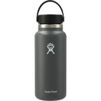 Hydro Flask Wide Mouth Bottle with Flex Cap, 32 oz Laser Engraving - Stone - Back 2