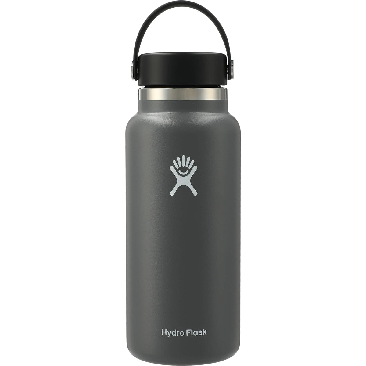 Hydro Flask Wide Mouth Bottle with Flex Cap, 32 oz Laser Engraving - Stone - Back 2