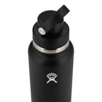 Hydro Flask Wide Mouth Bottle with Flex Chug Cap, 32 oz Full Color - Black - Top 4