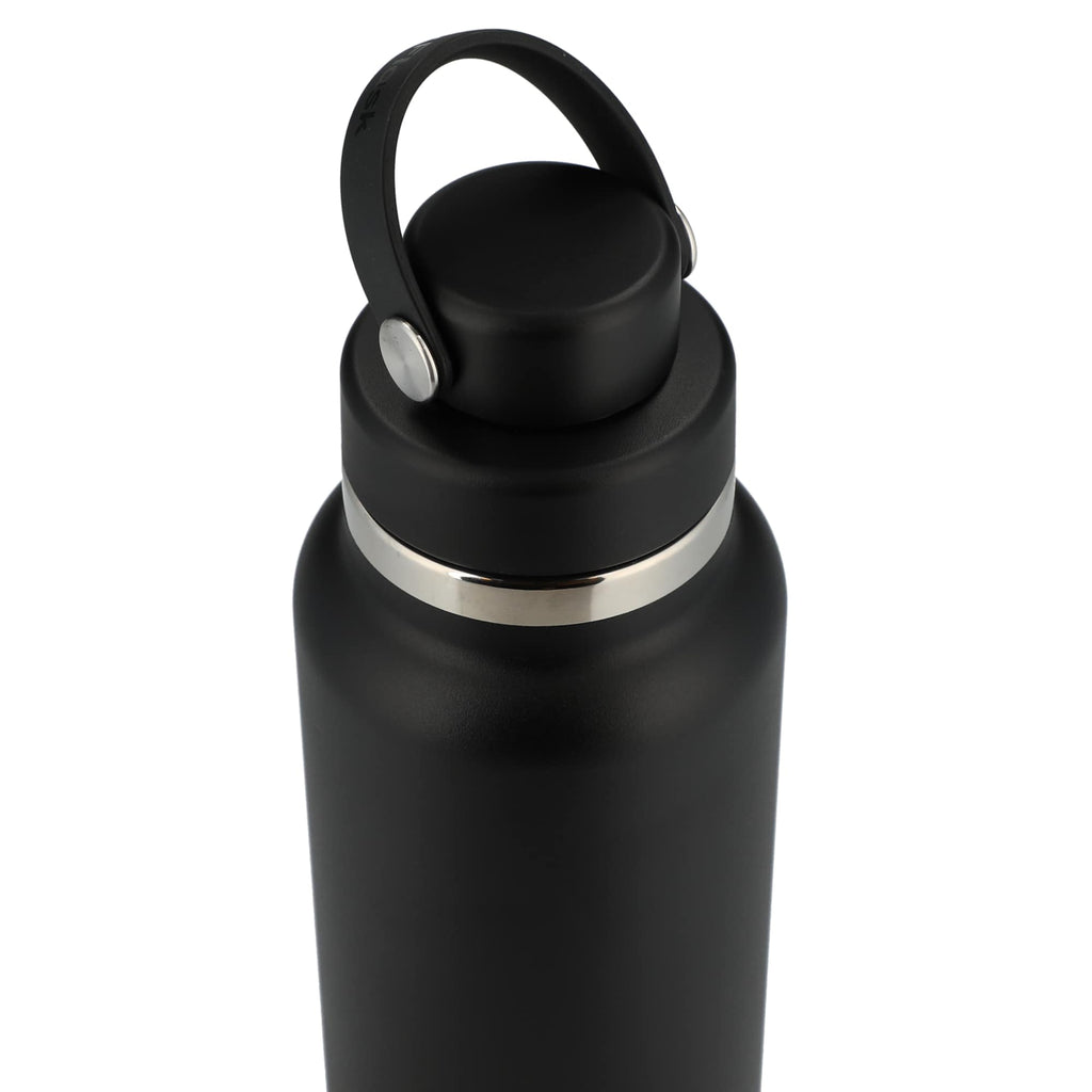 Hydro Flask Wide Mouth Bottle with Flex Chug Cap, 32 oz Full Color - Black - Top