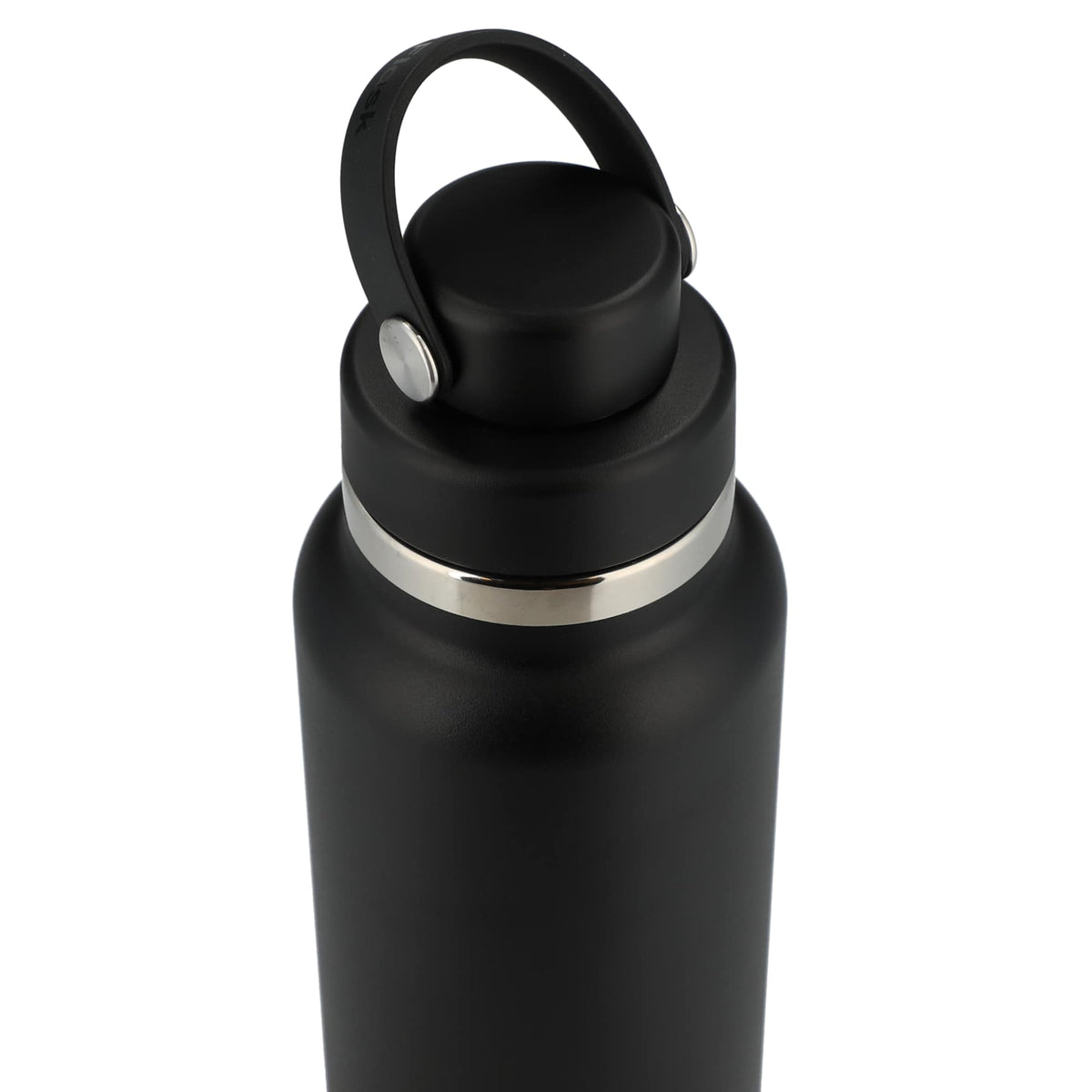 Hydro Flask Wide Mouth Bottle with Flex Chug Cap, 32 oz Full Color - Black - Top