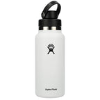 Hydro Flask Wide Mouth Bottle with Flex Chug Cap, 32 oz Full Color - White - Back 2