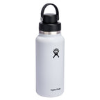 Hydro Flask Wide Mouth Bottle with Flex Chug Cap, 32 oz Full Color - White - Right Angle