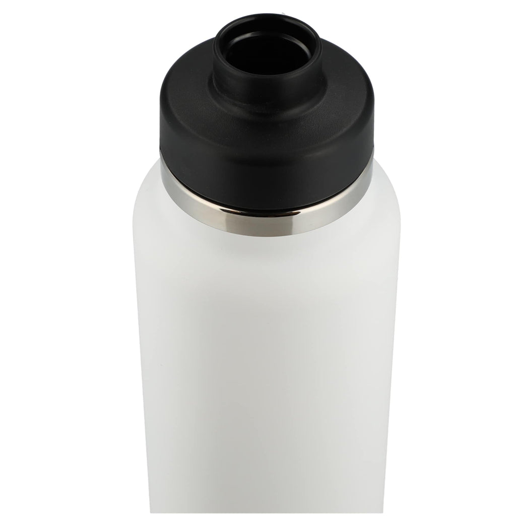 Hydro Flask Wide Mouth Bottle with Flex Chug Cap, 32 oz Full Color - White - Top
