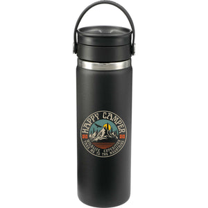 Hydro Flask Wide Mouth Bottle with Flex Sip Lid, 20 oz Full Color - Black - Front 2