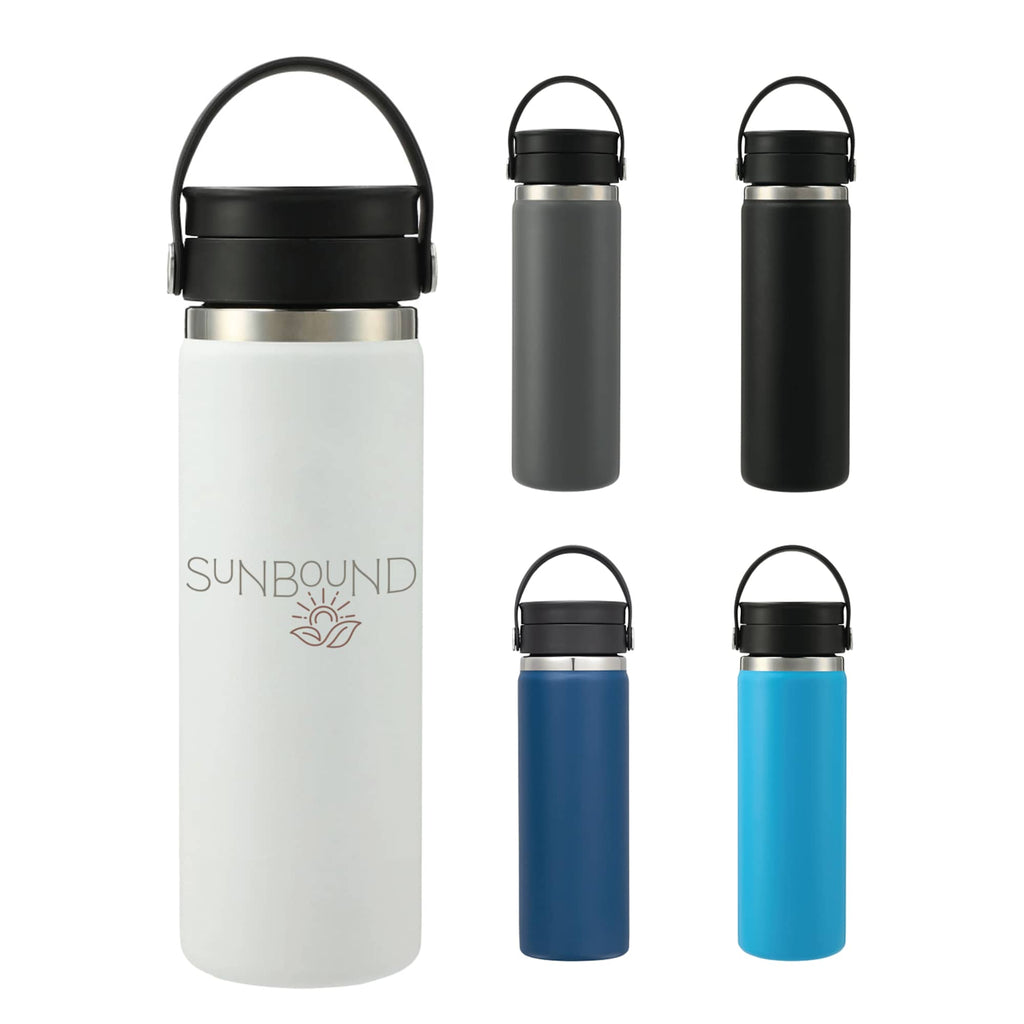 Hydro Flask Wide Mouth Bottle with Flex Sip Lid, 20 oz Full Color - White - Front Group 2