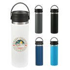 Hydro Flask Wide Mouth Bottle with Flex Sip Lid, 20 oz Full Color - White - Front Group