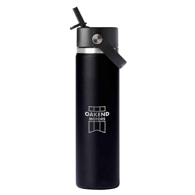 Hydro Flask Wide Mouth Bottle with Flex Straw Cap, 24 oz Laser Engraving