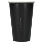 I'm Not a Paper Cup Double-Wall Ceramic Tumbler, 10 oz - Black - Back 2
