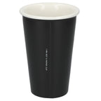 I'm Not a Paper Cup Double-Wall Ceramic Tumbler, 10 oz - Black - Back