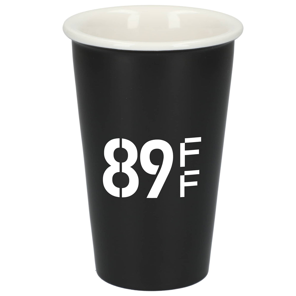 I'm Not a Paper Cup Double-Wall Ceramic Tumbler, 10 oz - Black - Front