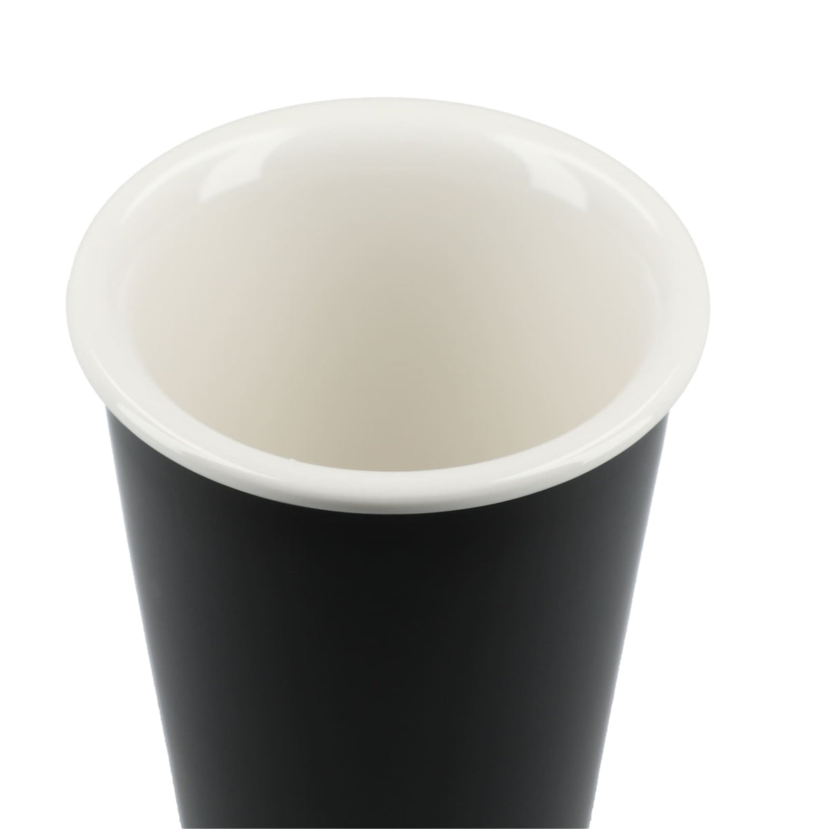I'm Not a Paper Cup Double-Wall Ceramic Tumbler, 10 oz - Black - Top