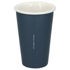 I'm Not a Paper Cup Double-Wall Ceramic Tumbler, 10 oz - Navy - Back 2