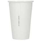 I'm Not a Paper Cup Double-Wall Ceramic Tumbler, 10 oz - White - Back