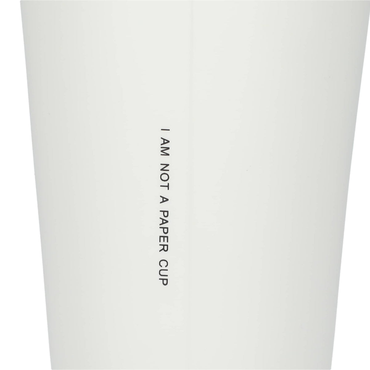 I'm Not a Paper Cup Double-Wall Ceramic Tumbler, 10 oz - White - Detail