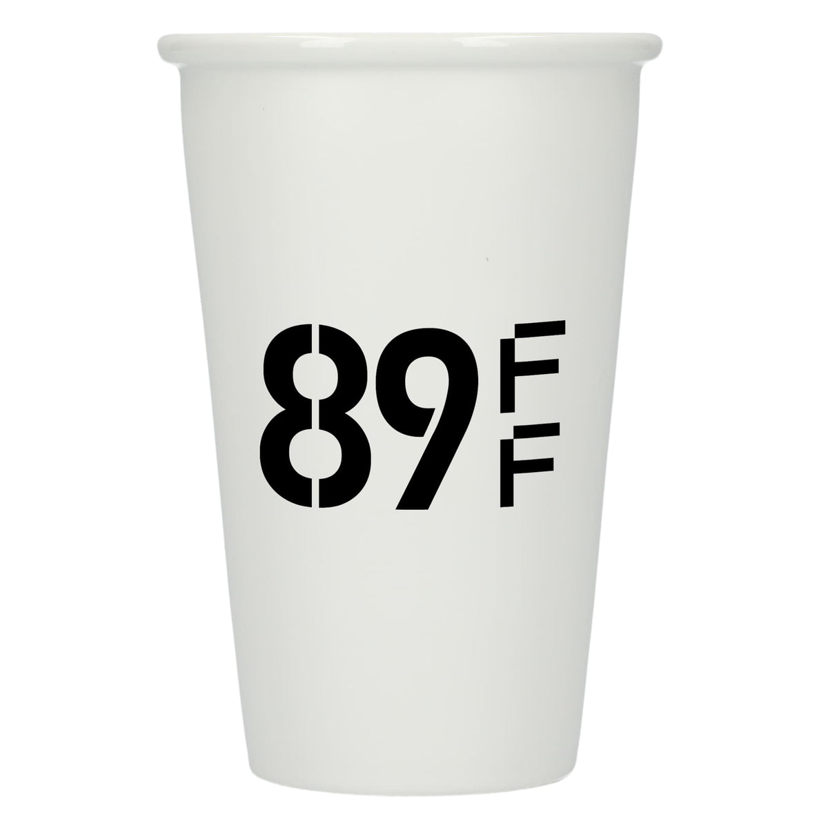 I'm Not a Paper Cup Double-Wall Ceramic Tumbler, 10 oz - White - Front