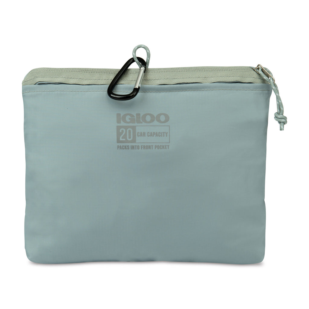 Igloo Packable Puffer Cooler Bag, 20 Cans Transfer - Aqua Gray - View 3
