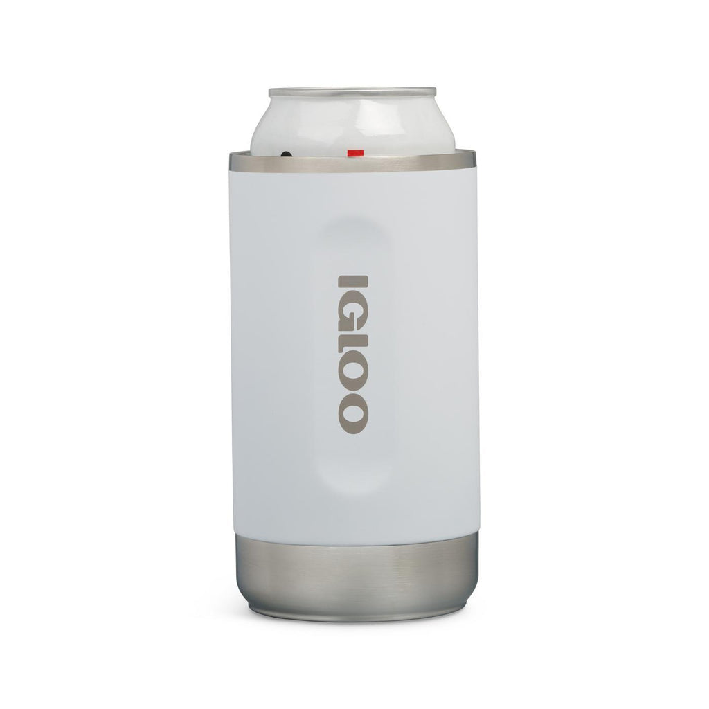 Igloo Recycled Stainless Steel Can Cooler Full Color - White - View 4