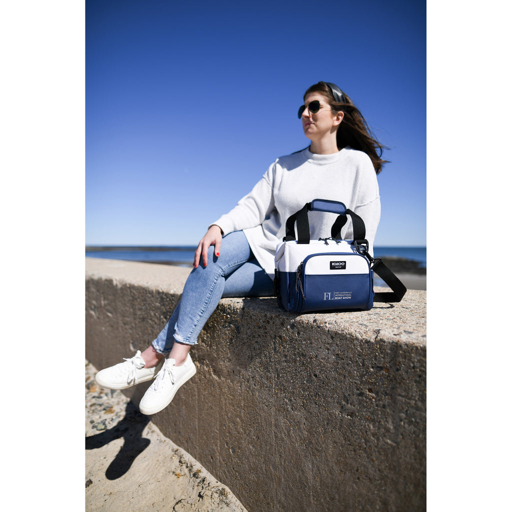 Igloo Seadrift Snap Down Cooler, 12 Cans - Navy-White - View 10