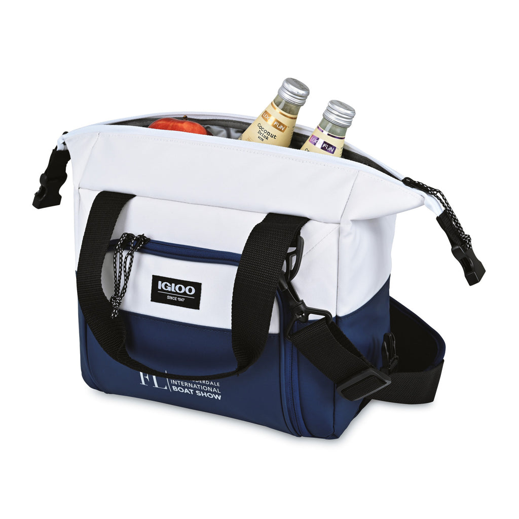 Igloo Seadrift Snap Down Cooler, 12 Cans - Navy-White - View 2