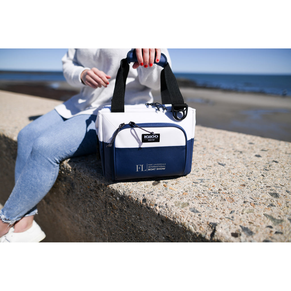 Igloo Seadrift Snap Down Cooler, 12 Cans - Navy-White - View 9
