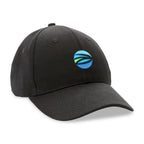 Impact Recycled Cotton Cap, 6 Panel Embroidery - Black - View 1