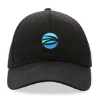 Impact Recycled Cotton Cap, 6 Panel Embroidery - Black - View 2