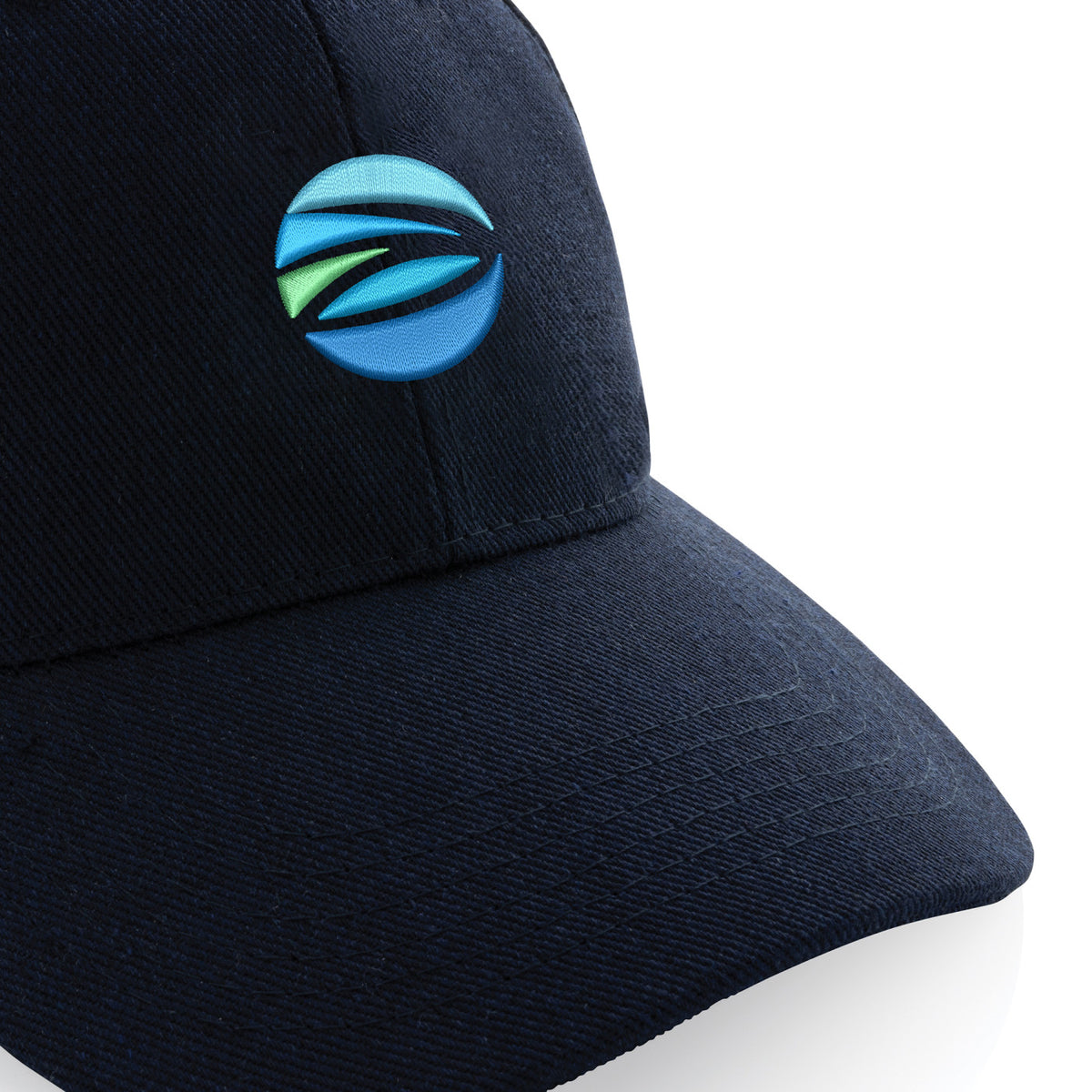 Impact Recycled Cotton Cap, 6 Panel Embroidery - Navy - View 2