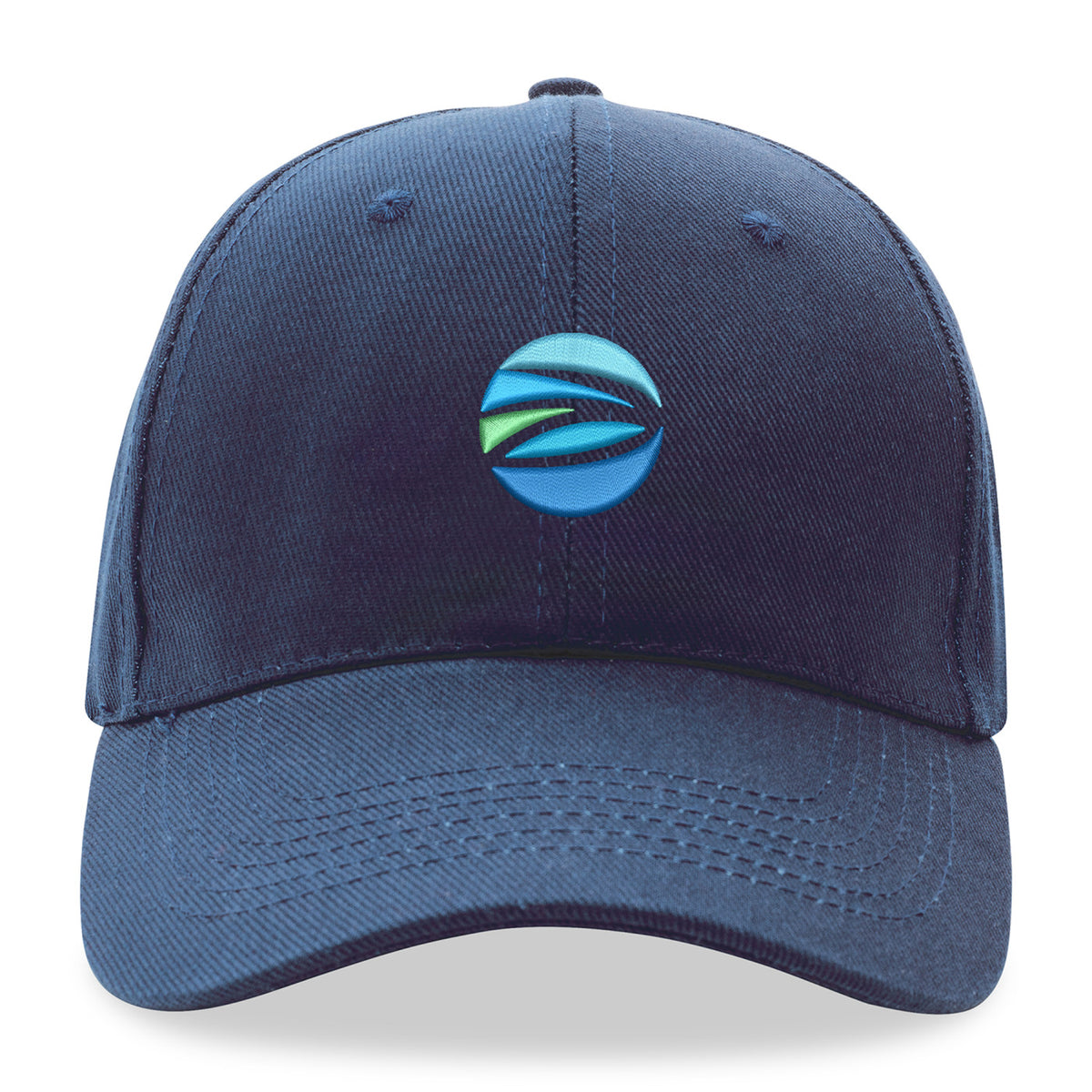 Impact Recycled Cotton Cap, 6 Panel Embroidery - Navy - View 6
