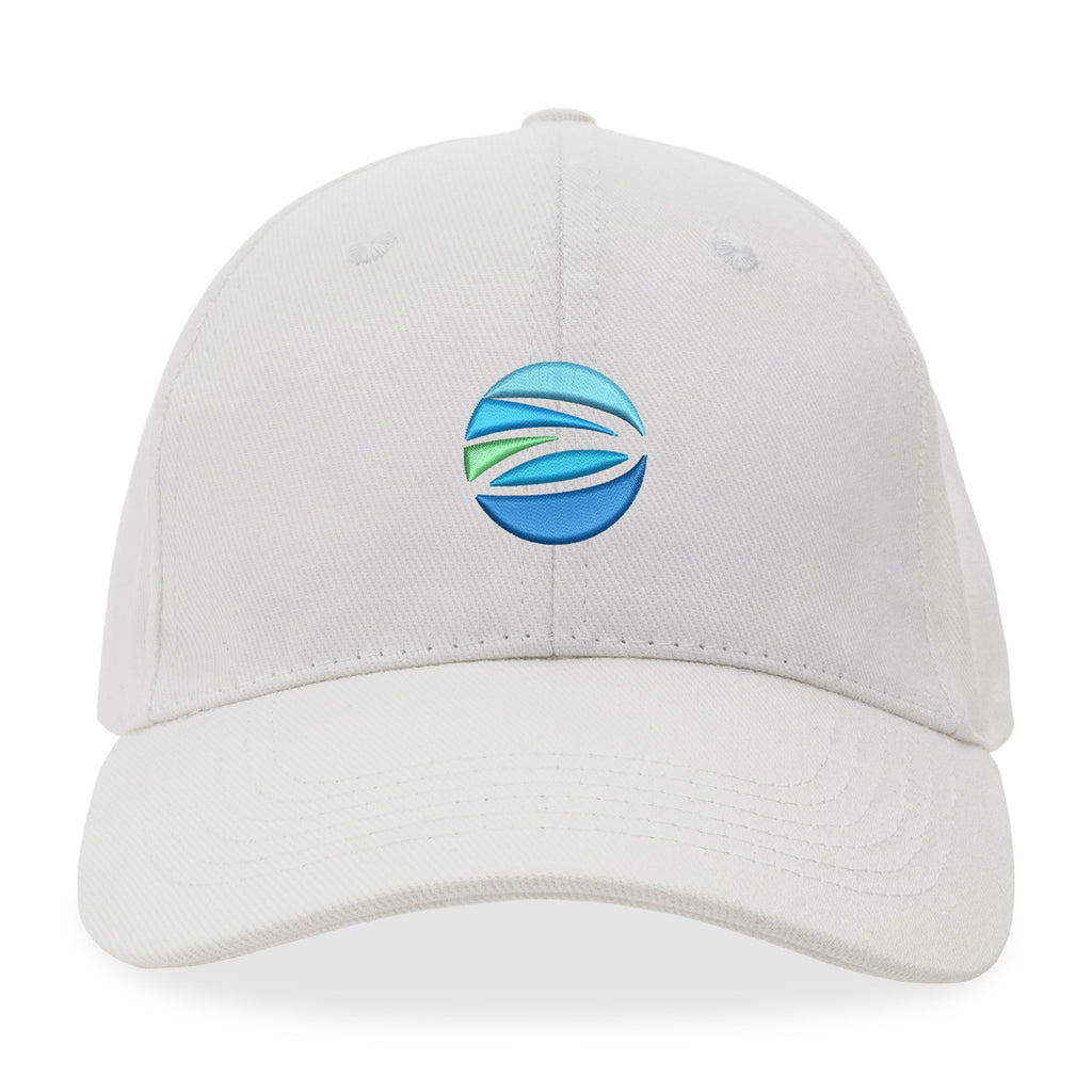 Impact Recycled Cotton Cap, 6 Panel Embroidery - White - View 5