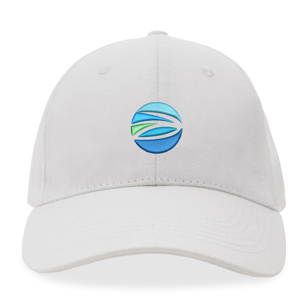 Impact Recycled Cotton Cap, 6 Panel Embroidery - White - View 5