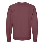 Independent Trading Co. Unisex Icon Lightweight Loopback Terry Crew Sweatshirt Embroidery - Port - Back