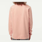 Independent Trading Co. Unisex Icon Lightweight Loopback Terry Crew Sweatshirt Embroidery - Rose - On Model Back
