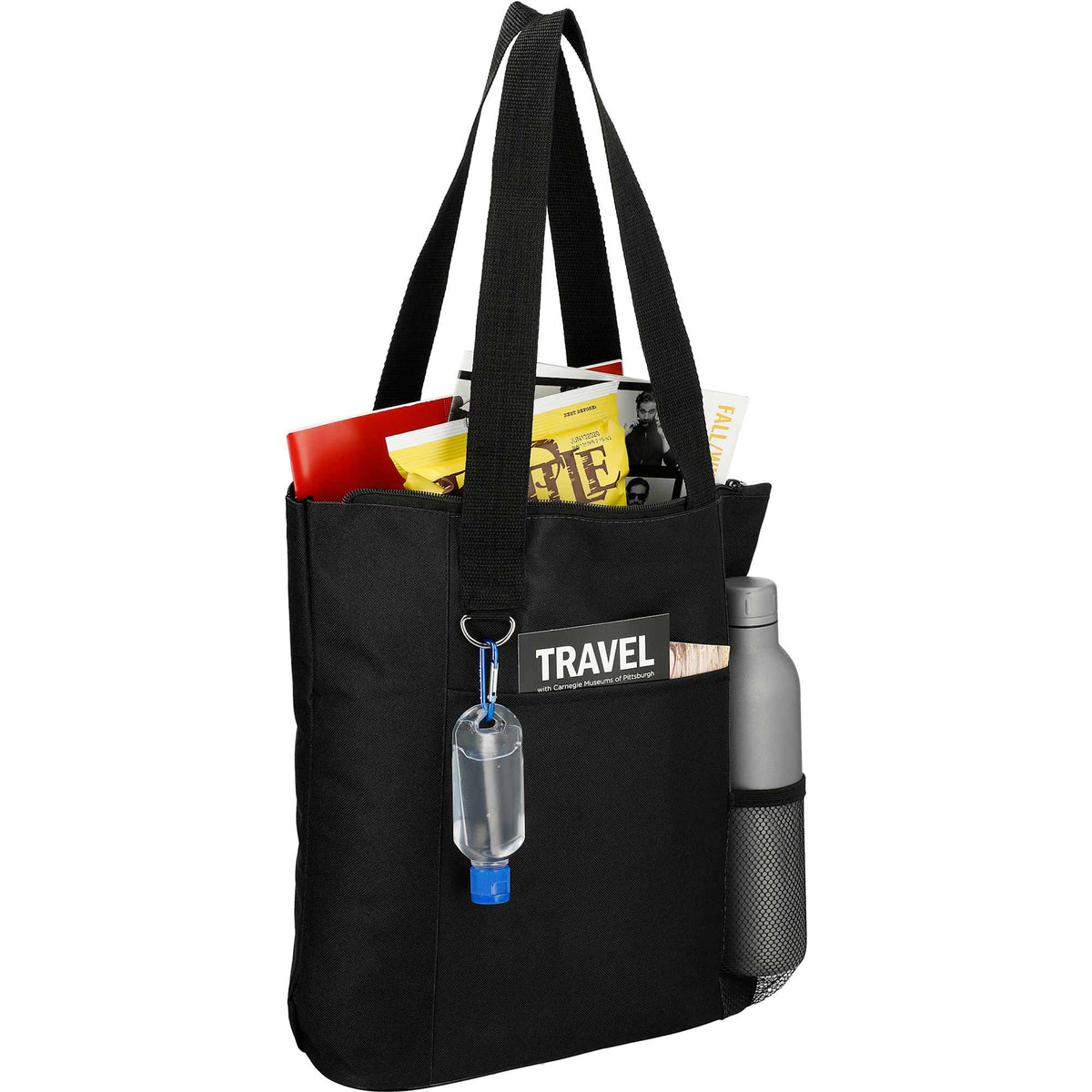 Infinity Convention Tote with Key Ring Embroidery - Black - Photo 2