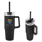 Intrepid Recycled Stainless Steel Tumbler, 30 oz - Black - Colorbrite