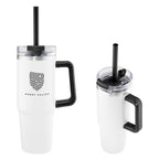 Intrepid Recycled Stainless Steel Tumbler, 30 oz - White - Silk Screen