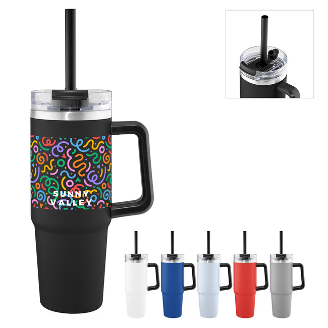 Intrepid Recycled Stainless Steel Tumbler in Full Color, 30 oz