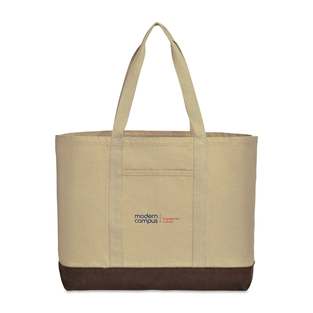 Ivy Large Carry-All Tote in Recycled Cotton Transfer - Beige - View 1