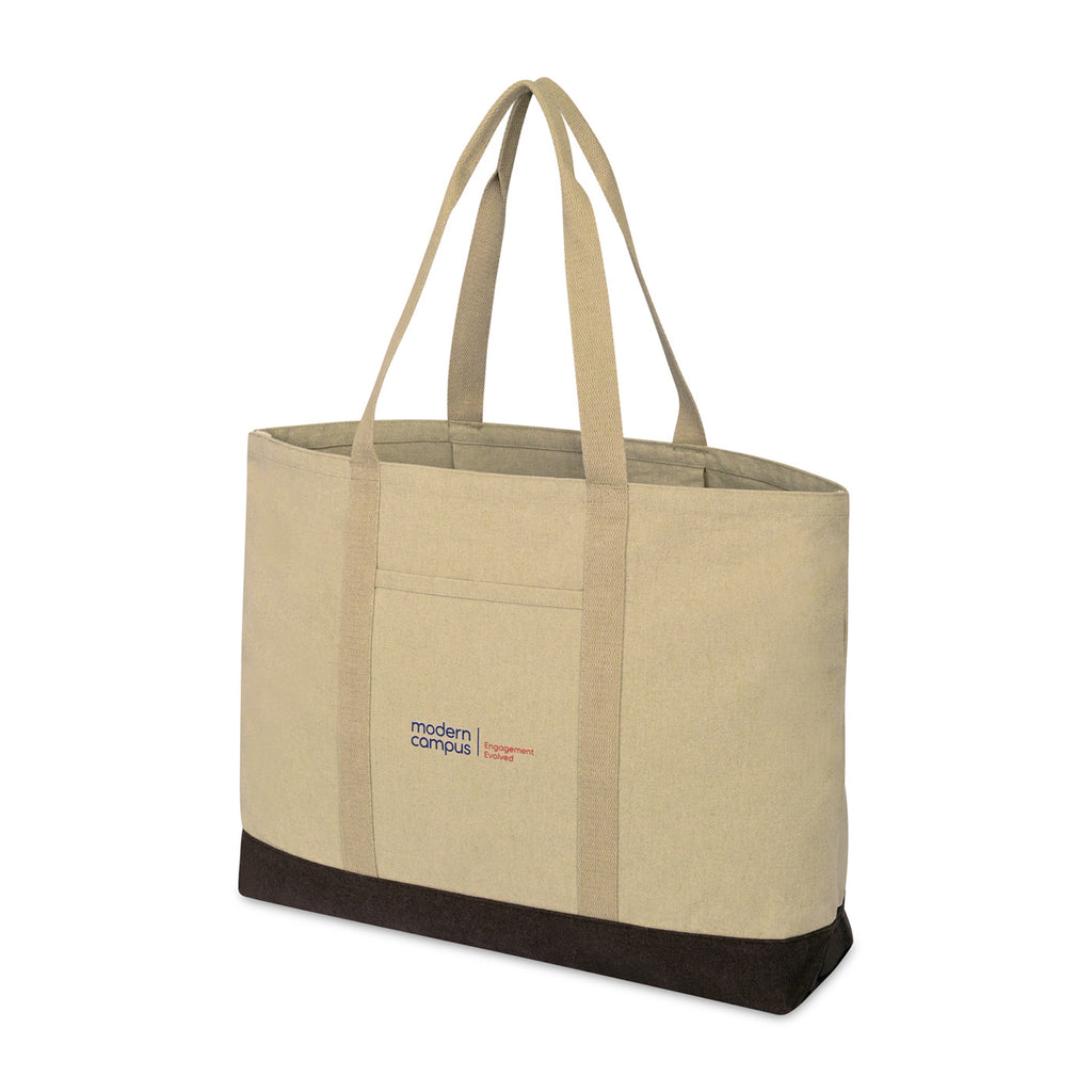 Ivy Large Carry-All Tote in Recycled Cotton Transfer - Beige - View 3